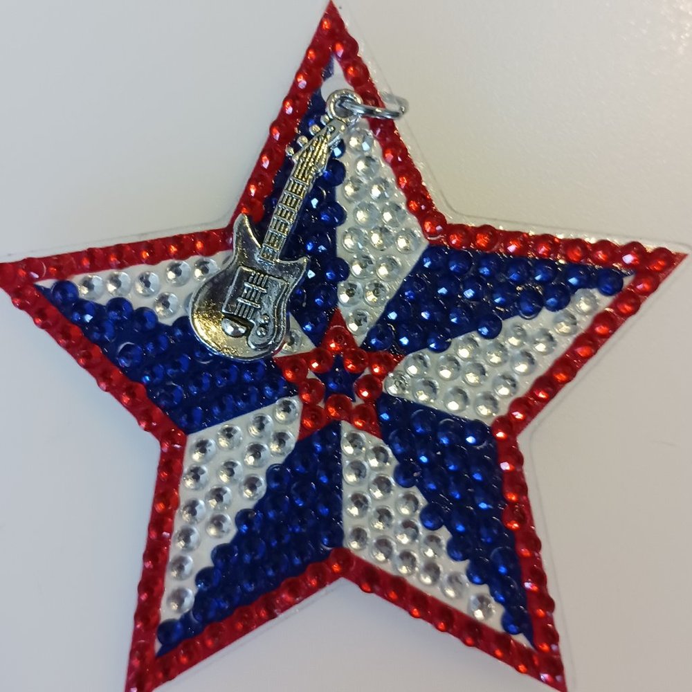 Patriotic star magnet guitar